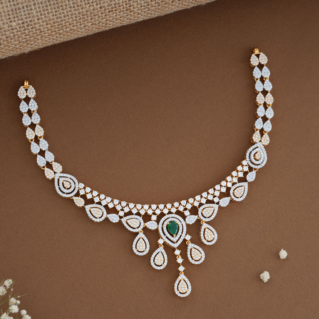 Gelvira Diamond Design Necklace Set