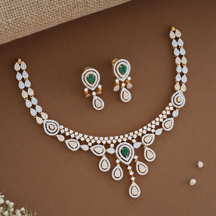 Gelvira Diamond Design Necklace Set