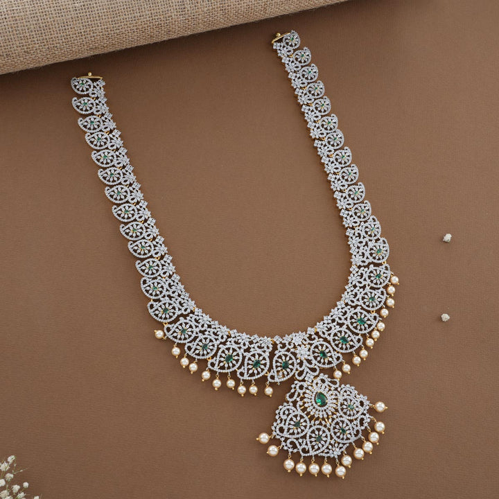 Jitamitra Diamond Like Necklace Set