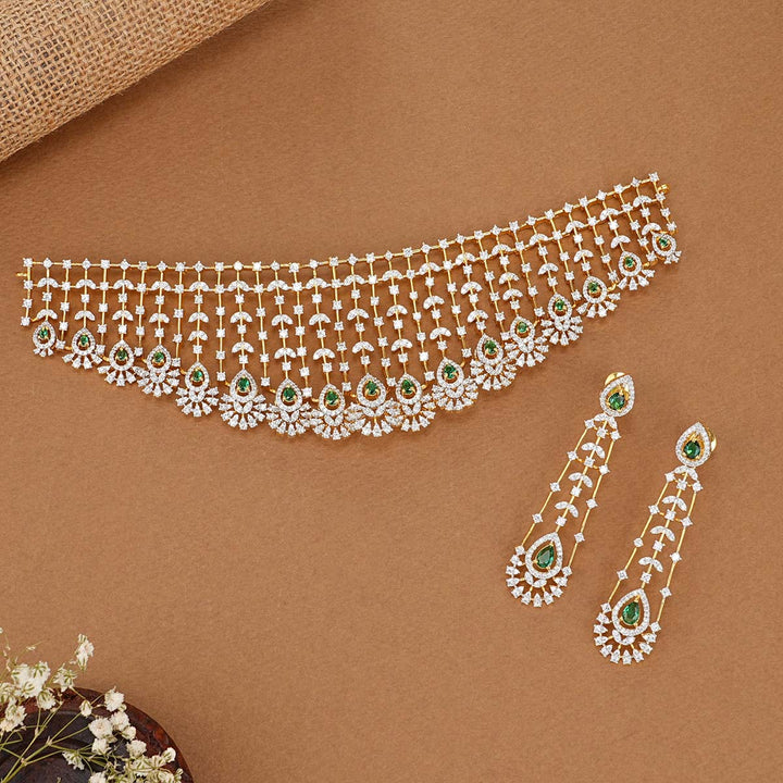 Congenial Diamond Like Choker Set