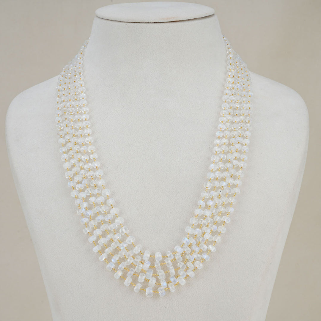 White Rainbow Beads Necklace