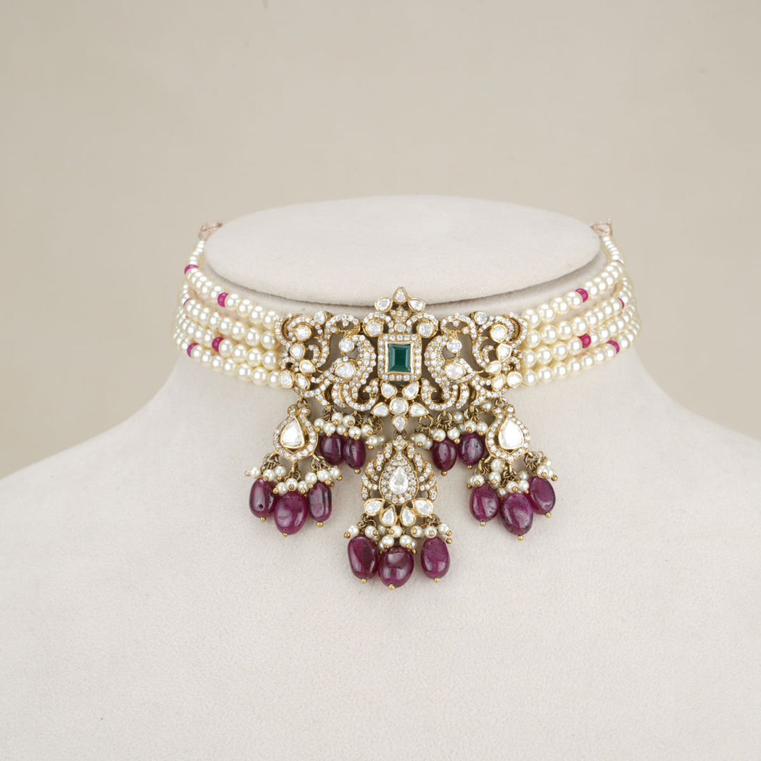 Advish Victorian Beads Choker Set