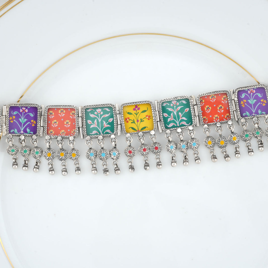 Colourfully Painted Choker set