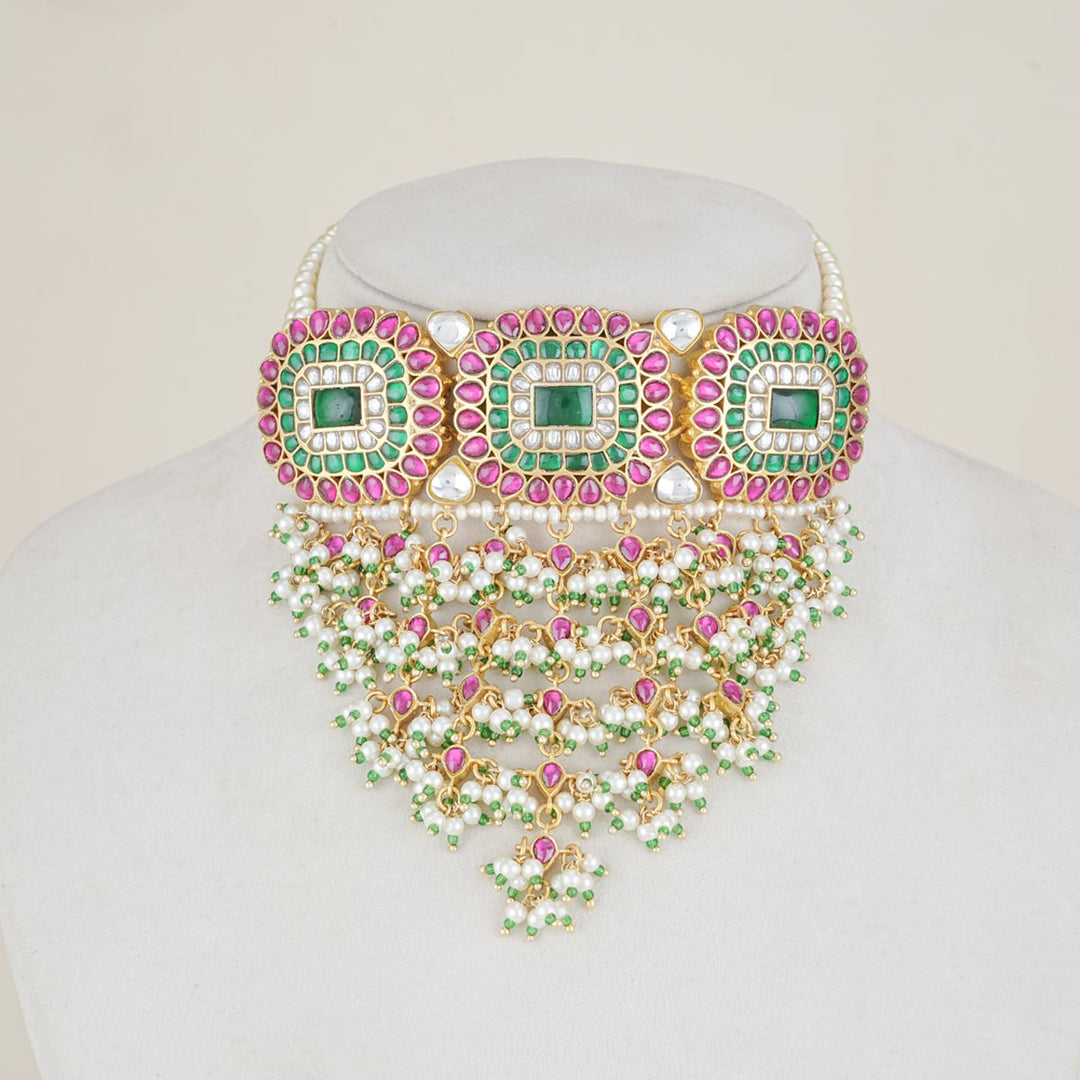 Mowna Kundan Beads Choker