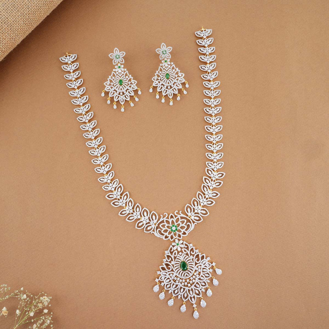 Mallisha Diamond Design Necklace Set – The Amethyst Store