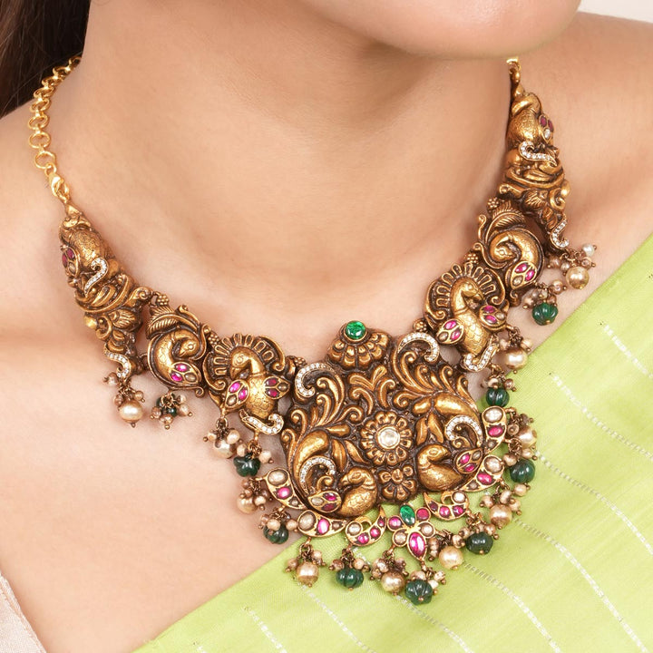 Ghazal Kundan Short Necklace