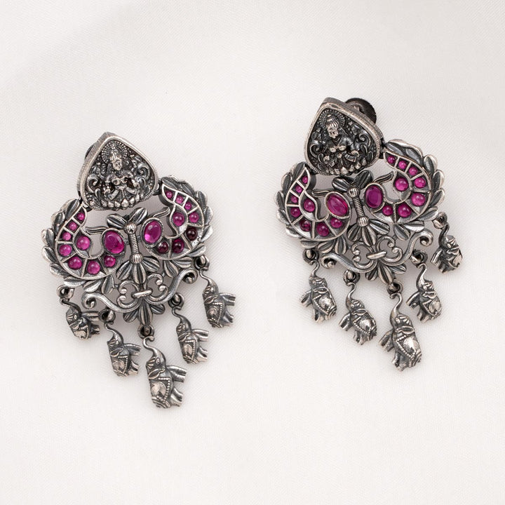 Cute Elephant Oxidised Choker Set