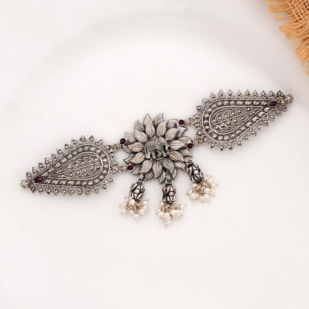 Cute Elephant Oxidised Choker Set