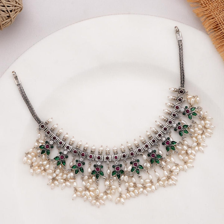 Yariga Oxidised Necklace Set