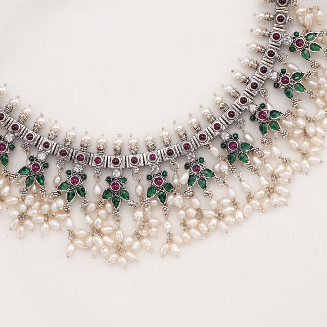 Yariga Oxidised Necklace Set