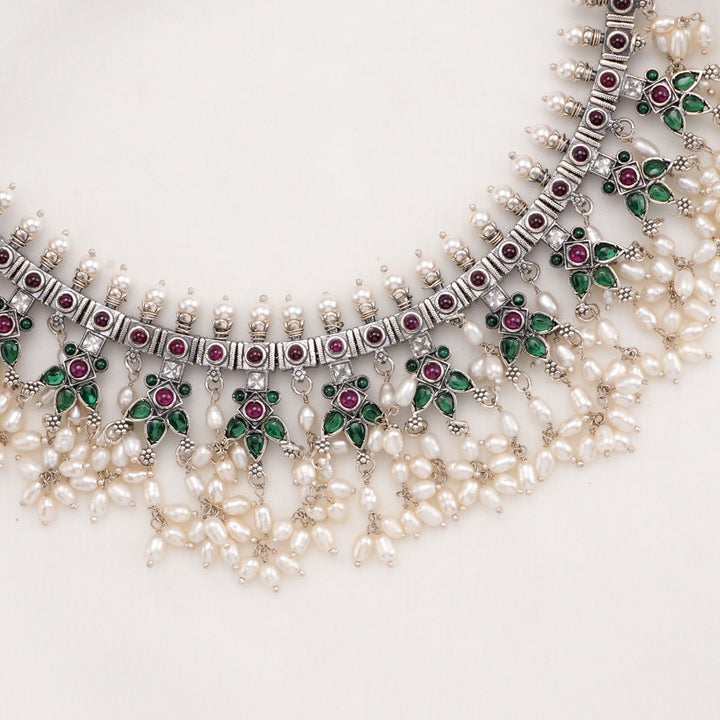 Yariga Oxidised Necklace Set