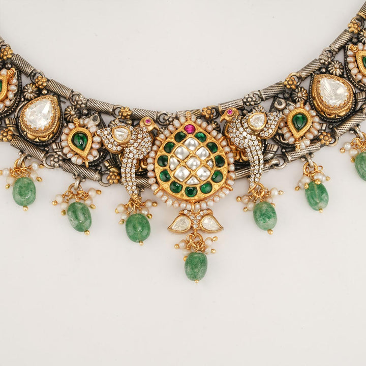 Sharvikha Oxidised Short Necklace Set