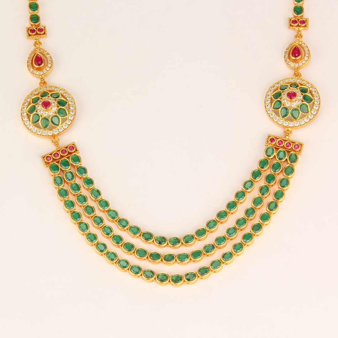 Green stone Layer Necklace