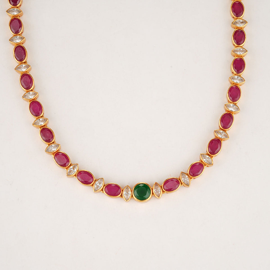 Cherry Red Short Necklace