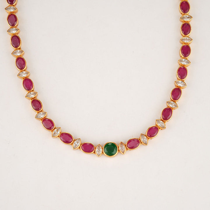 Cherry Red Short Necklace