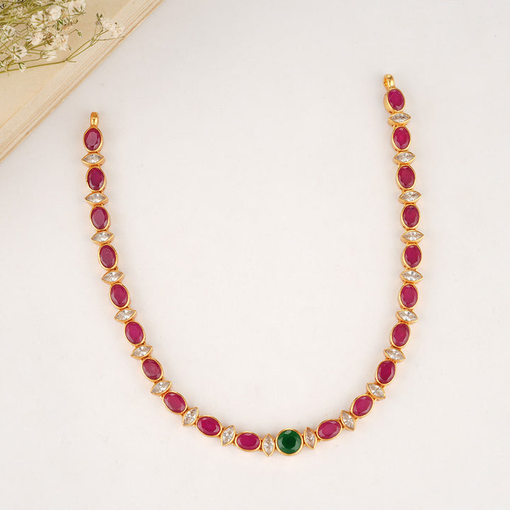 Cherry Red Short Necklace
