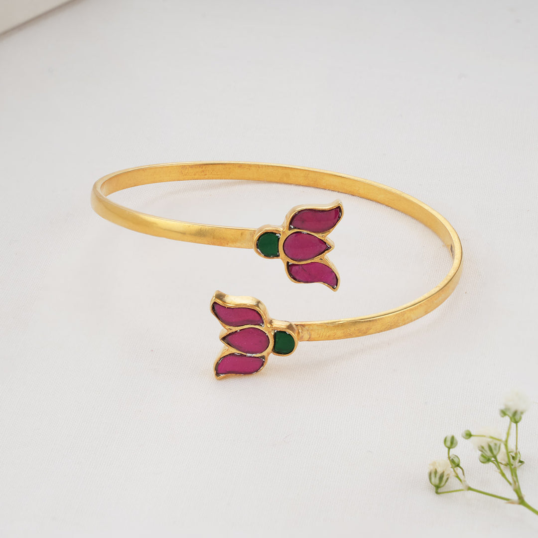 Lotus Kundan Bracelet