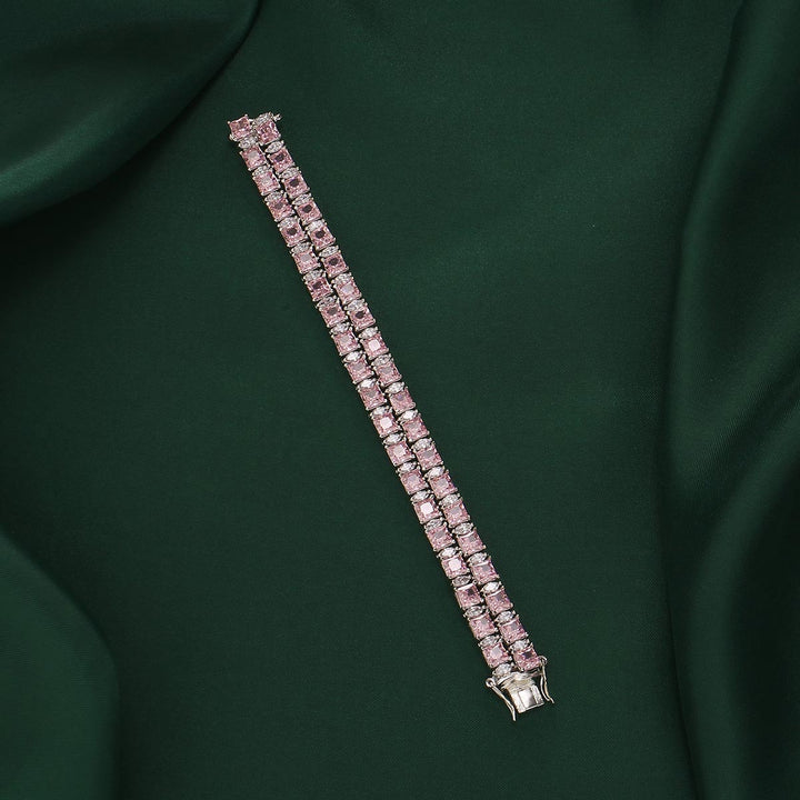 Shinning Pink Chain Type Bracelet