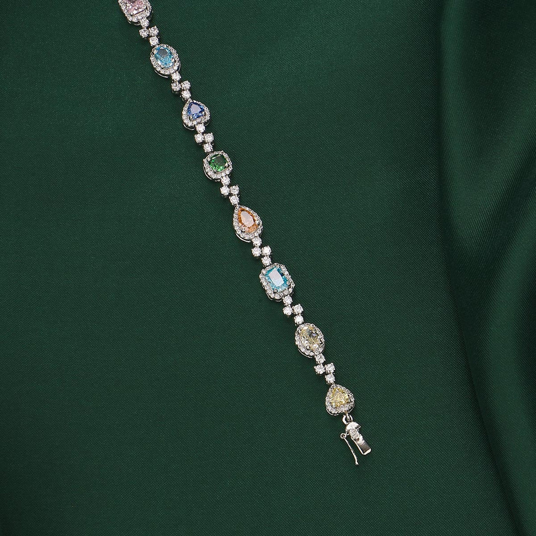 Multi Glitz Chain Type Bracelet