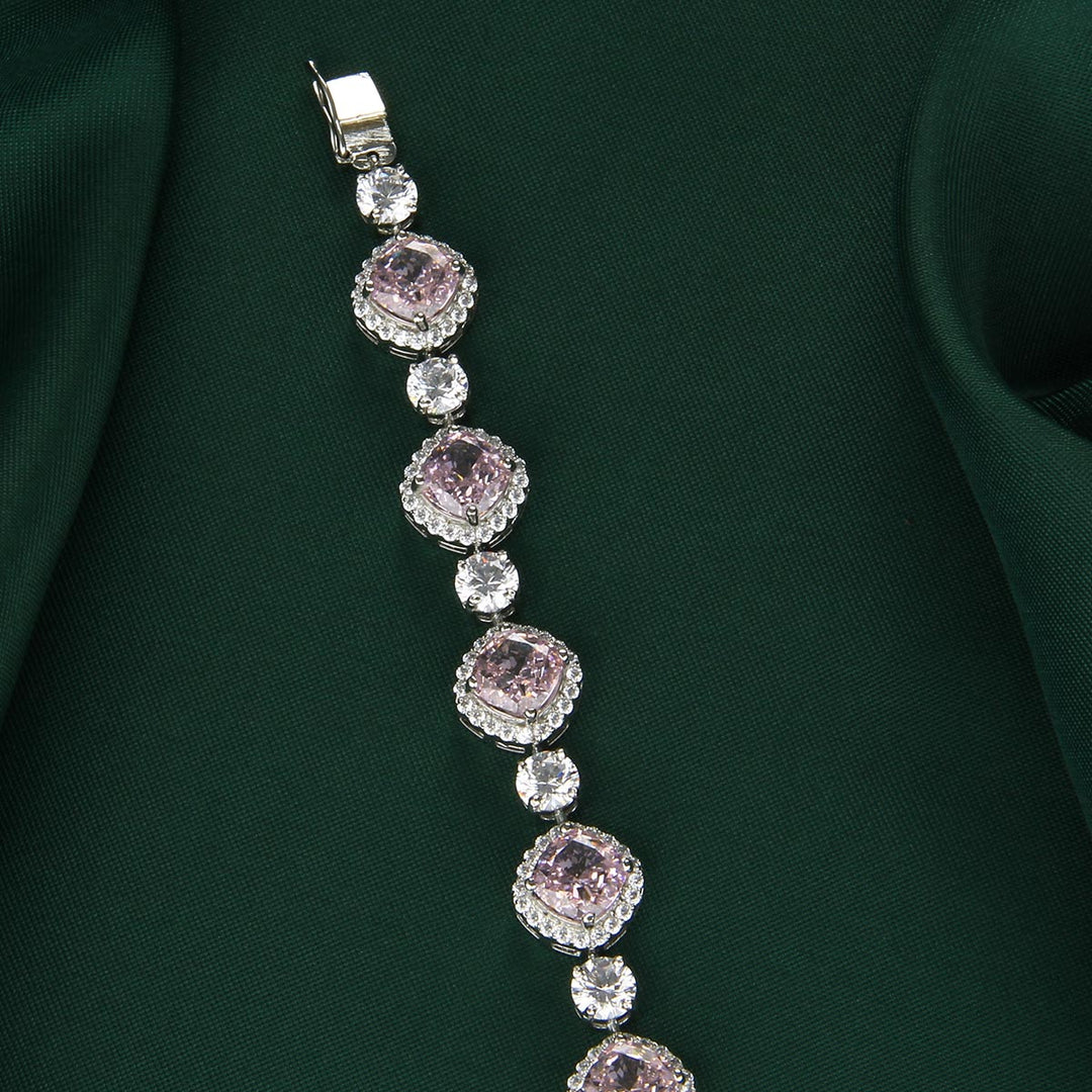 Shine Pink Chain Type Bracelet