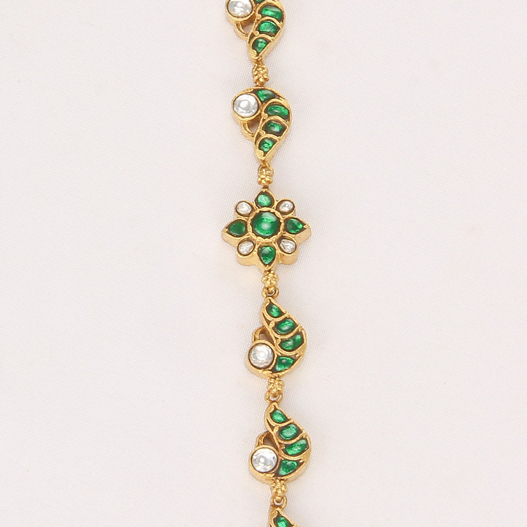 GleamAura Kundan Bracelet
