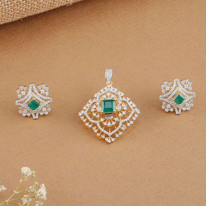 Modishi Diamond Design Pendant Set