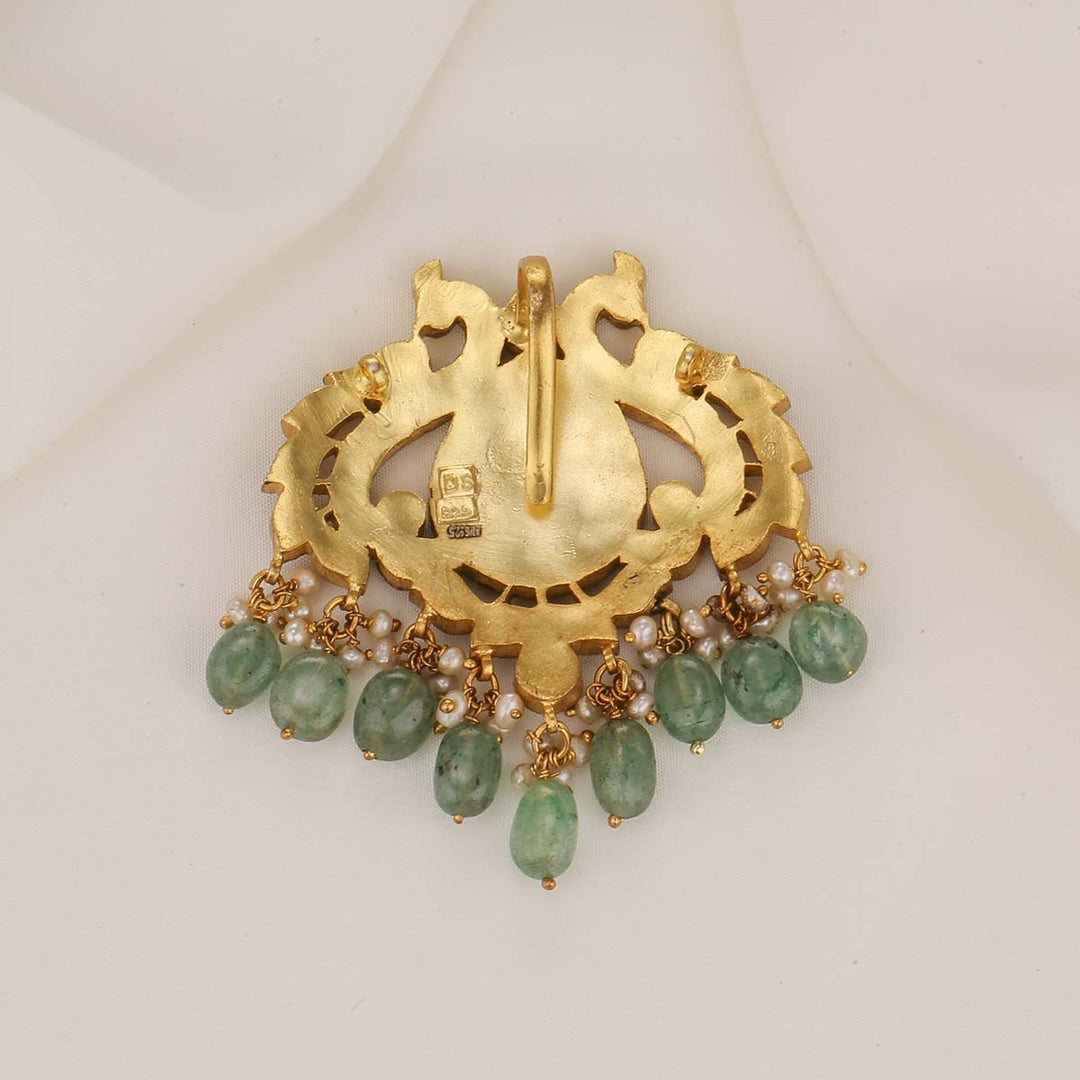 Dual Bird Kundan Pendant