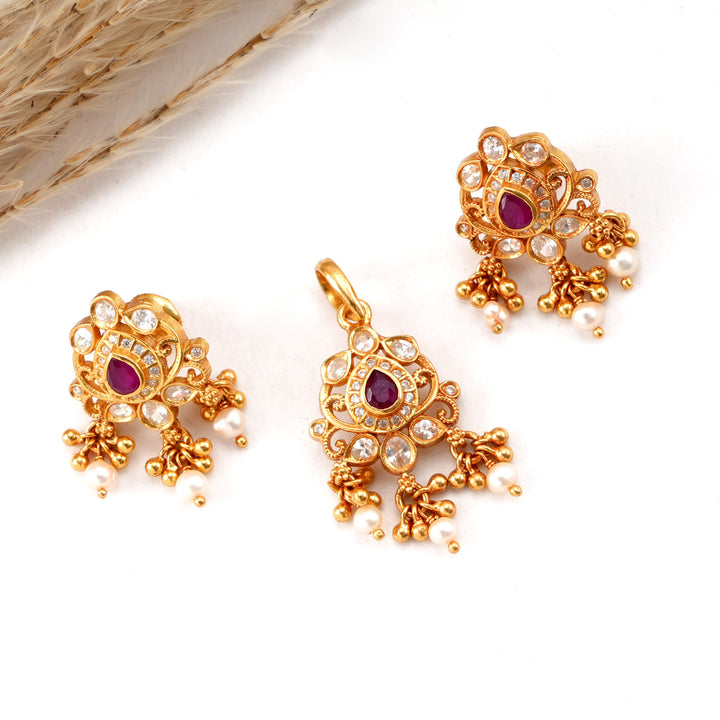 Shalikha Stone Pendant Set