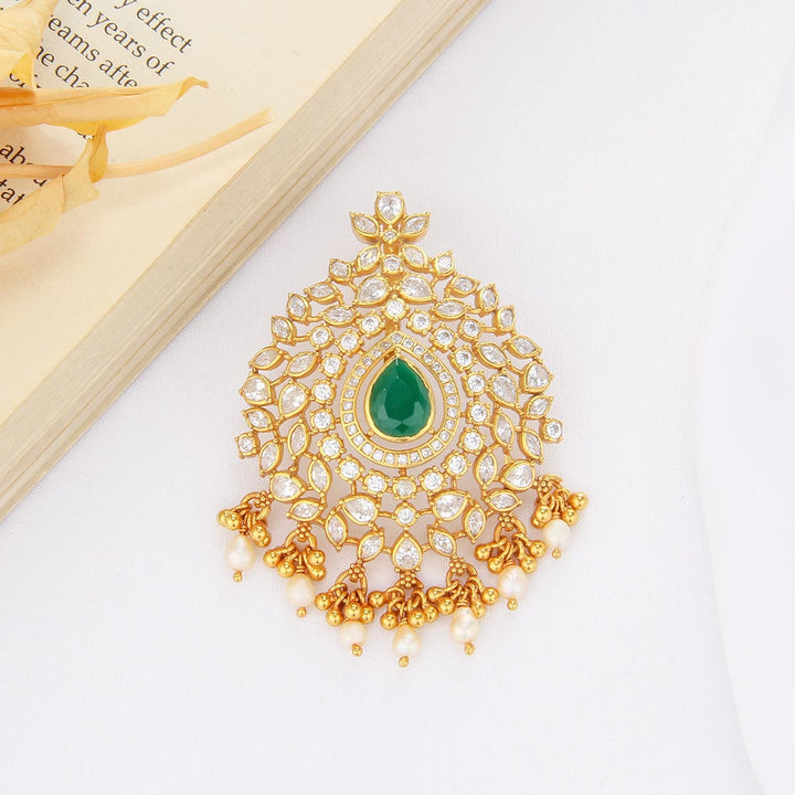 Floral Gem  Stone Pendant