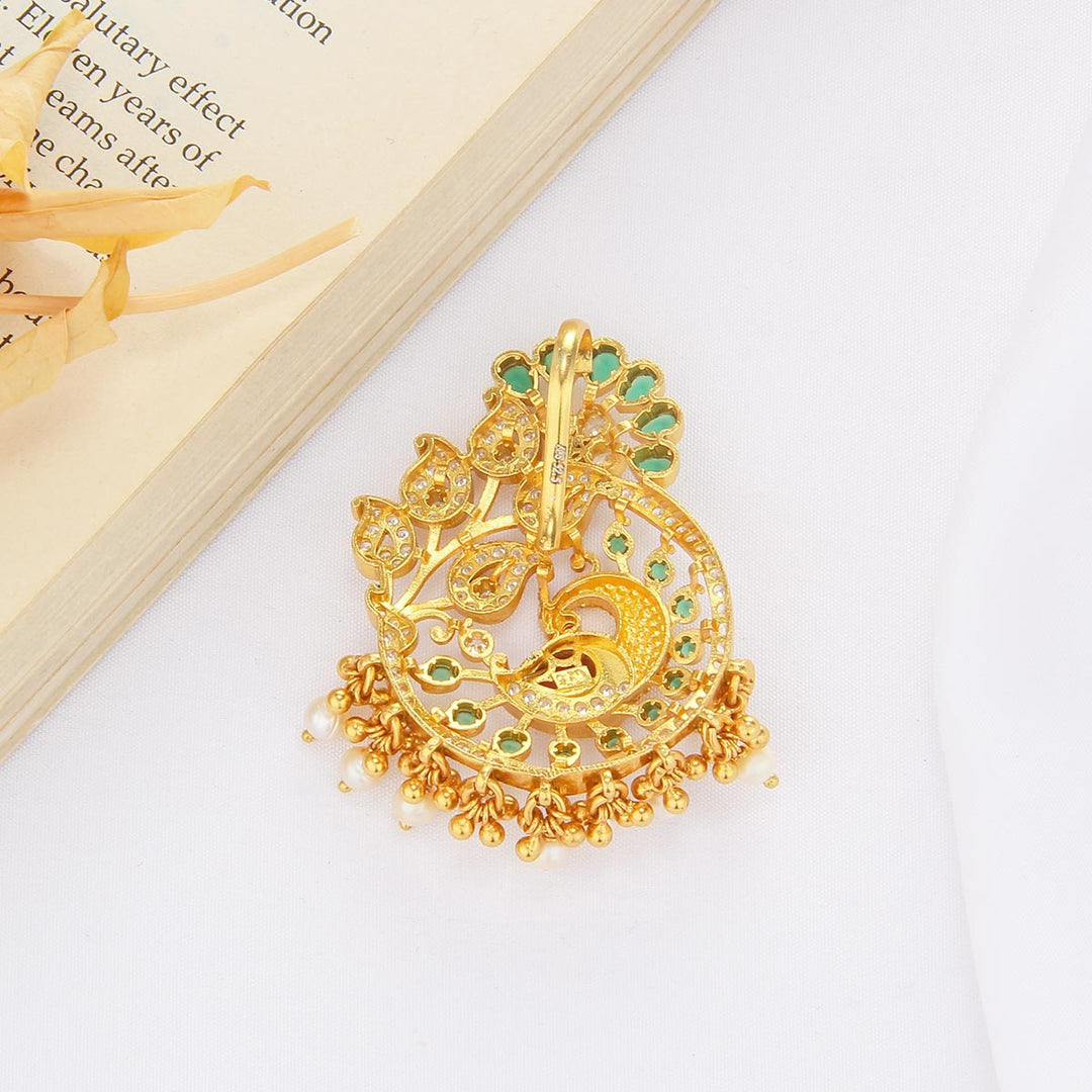 Golden Aura Stone Pendant