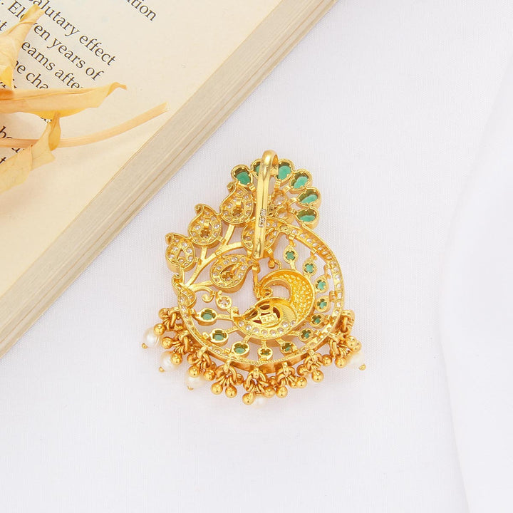 Golden Aura Stone Pendant