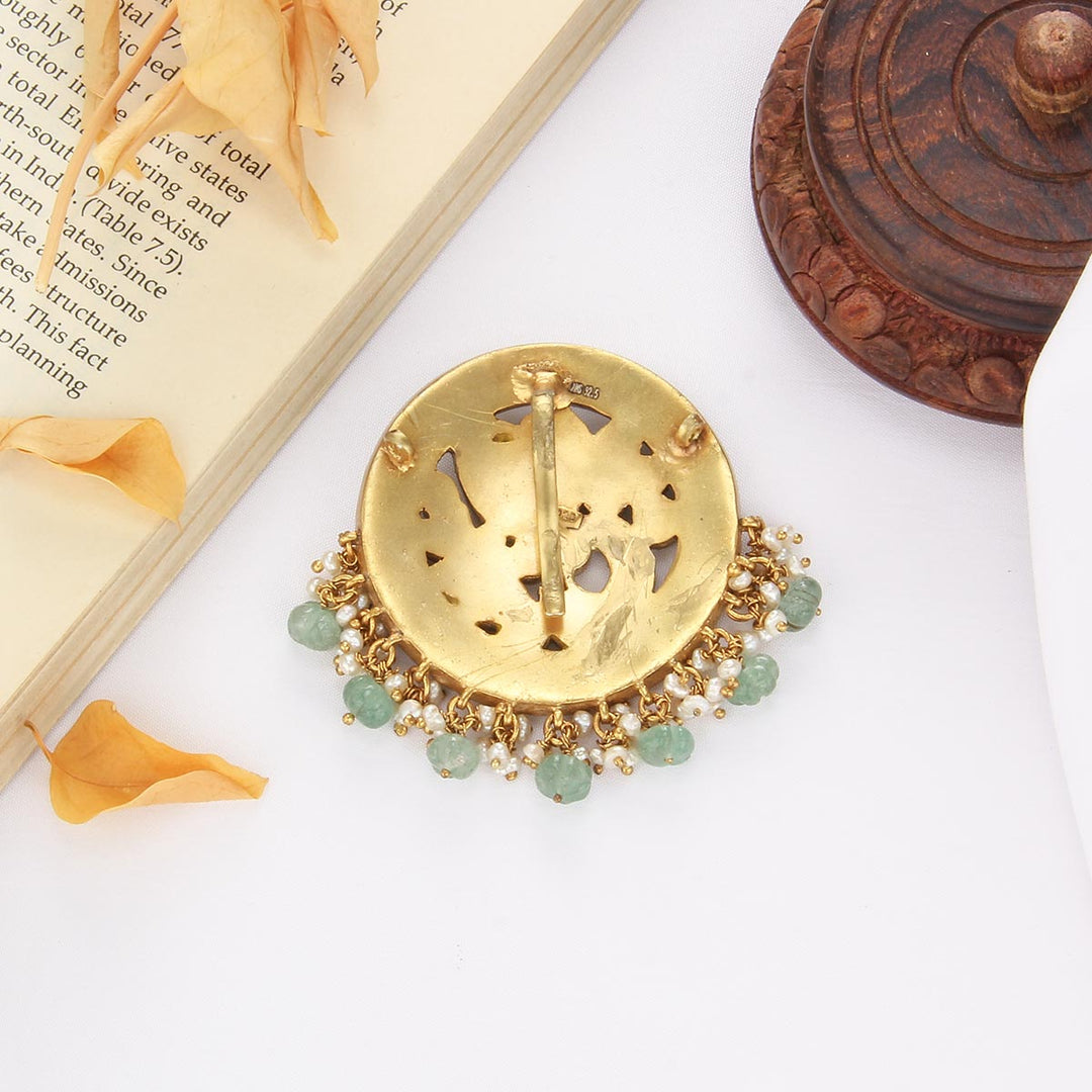 Radiant Green Kundan Pendant