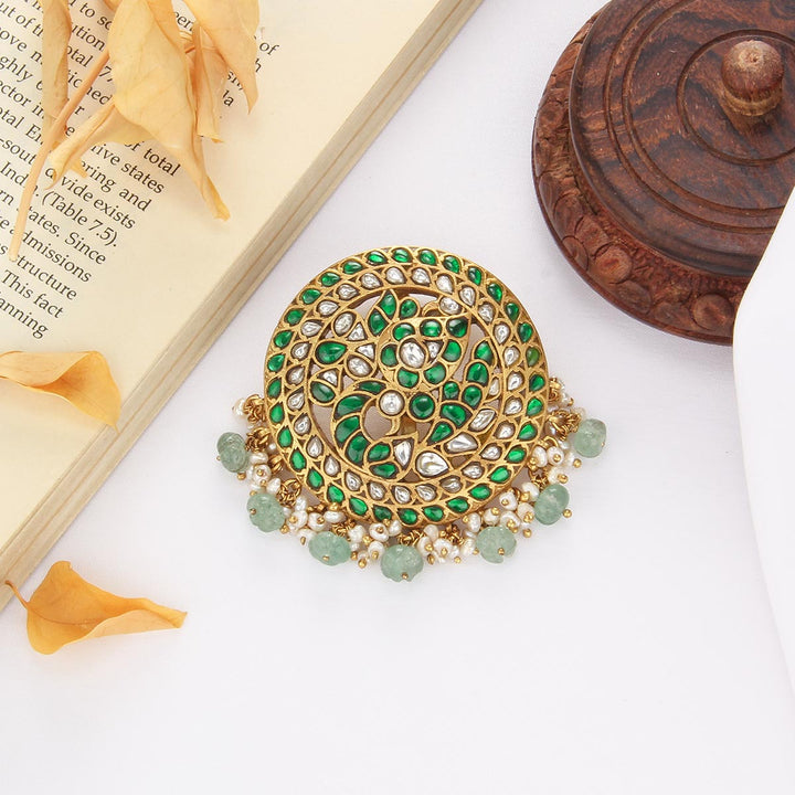Radiant Green Kundan Pendant