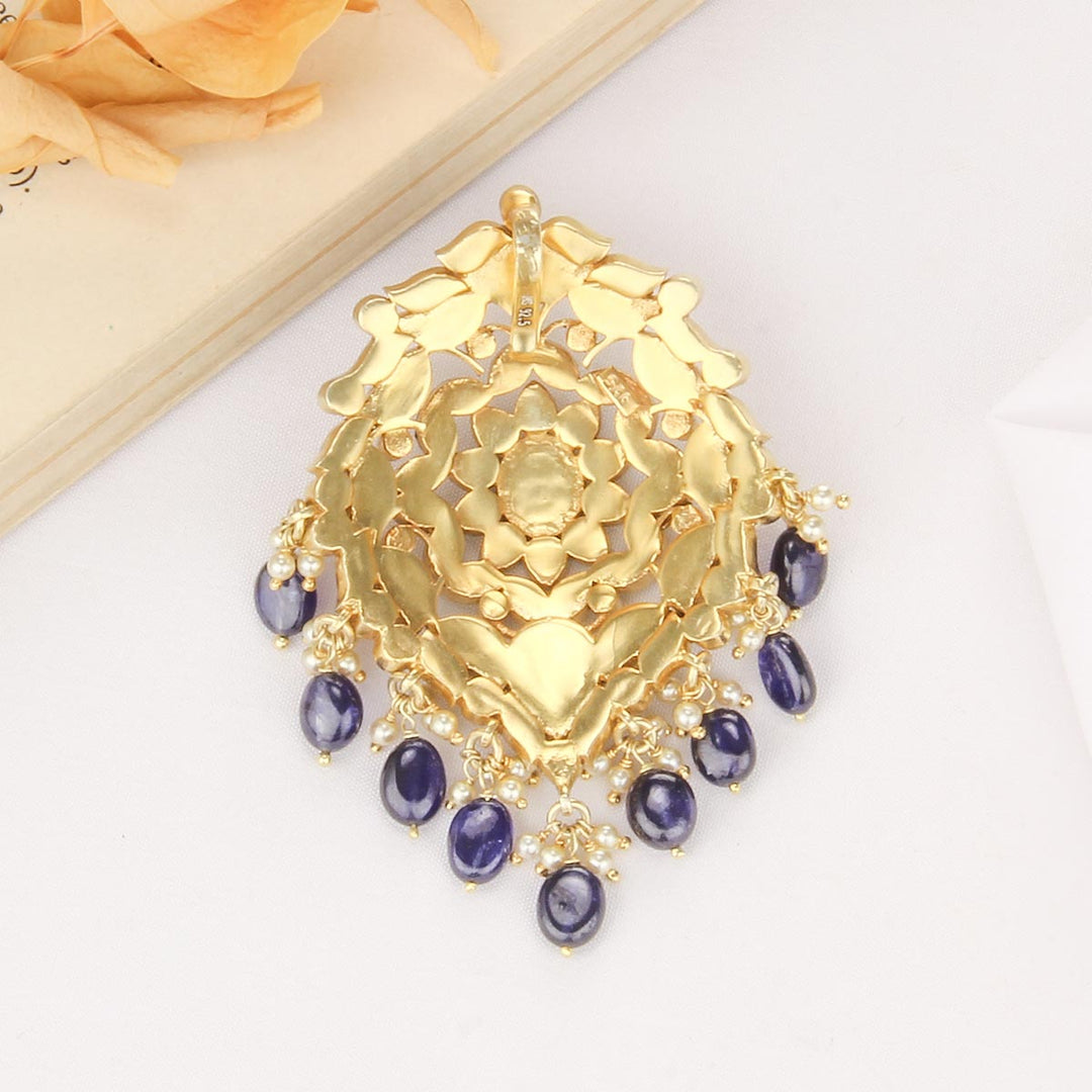 Royal Blue Kundan Pendant