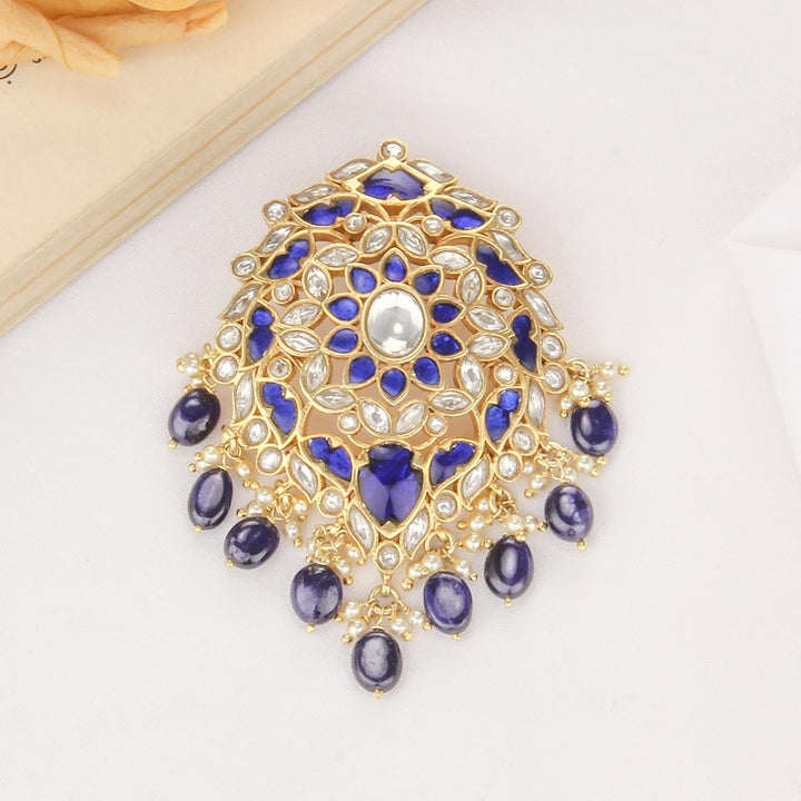 Royal Blue Kundan Pendant