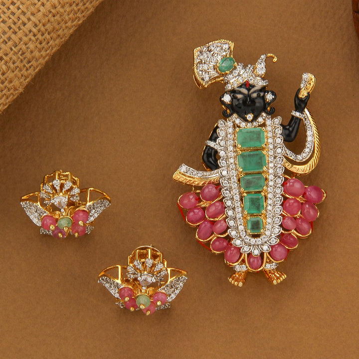 Madhurapuri Krishnan Avikam Pendant Set