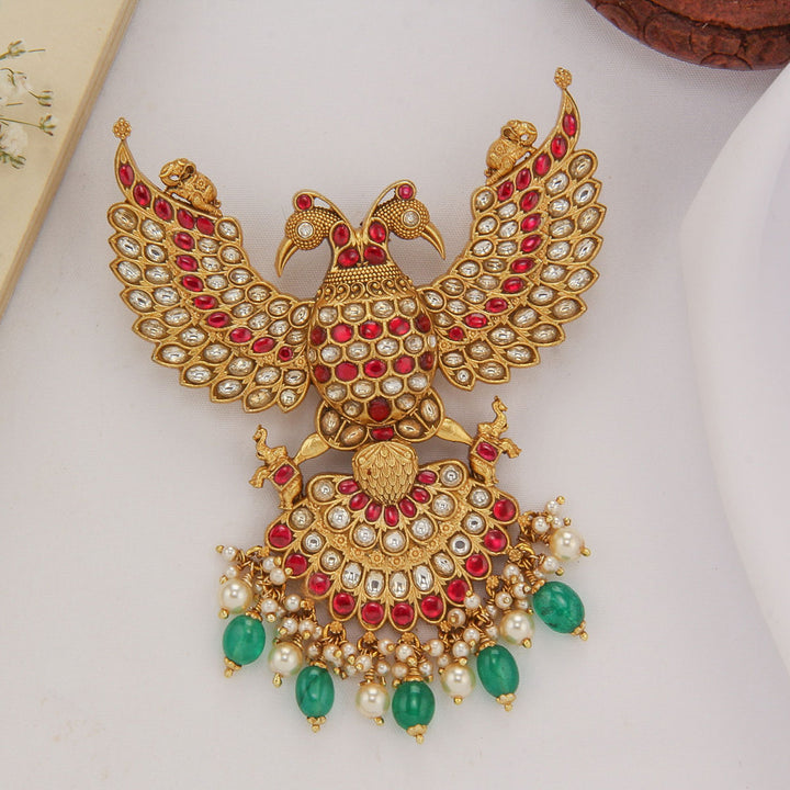 Dual Shine Kundan Pendant