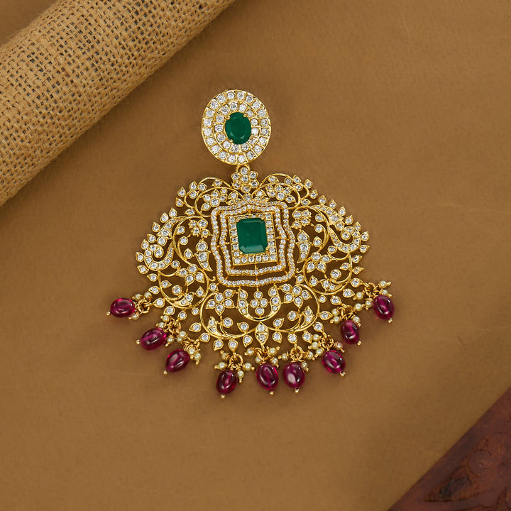 Pranitha Stone Pendant Set