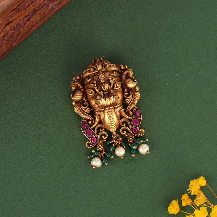 Vinayagar With Lakshmi Nagas Pendant