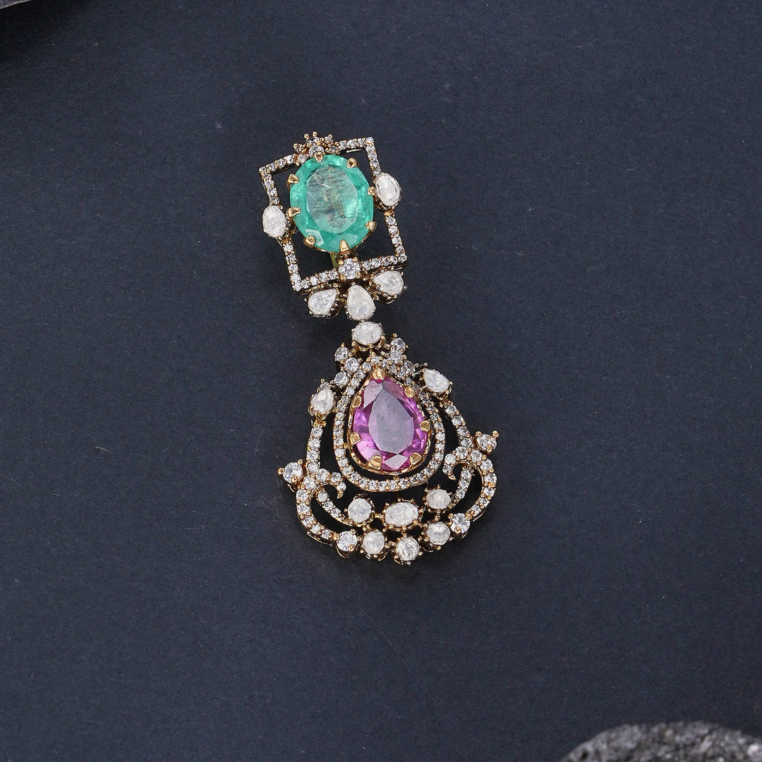 Glittering Victorian Pendant set