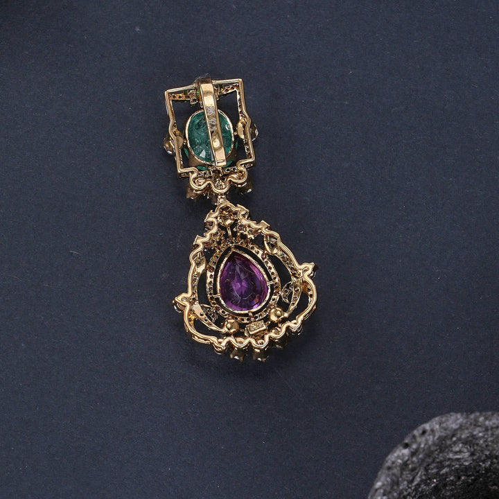 Glittering Victorian Pendant set