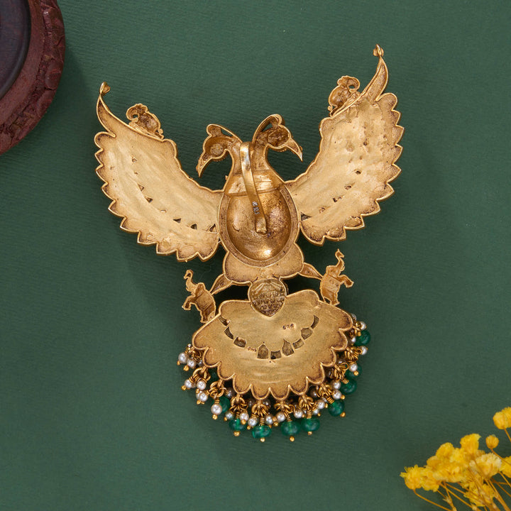 Gandaberunda Kundan Pendant