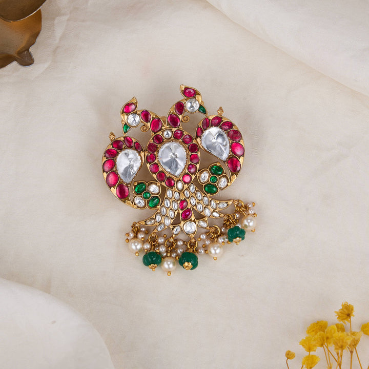 Sacred Bird Kundan Pendant