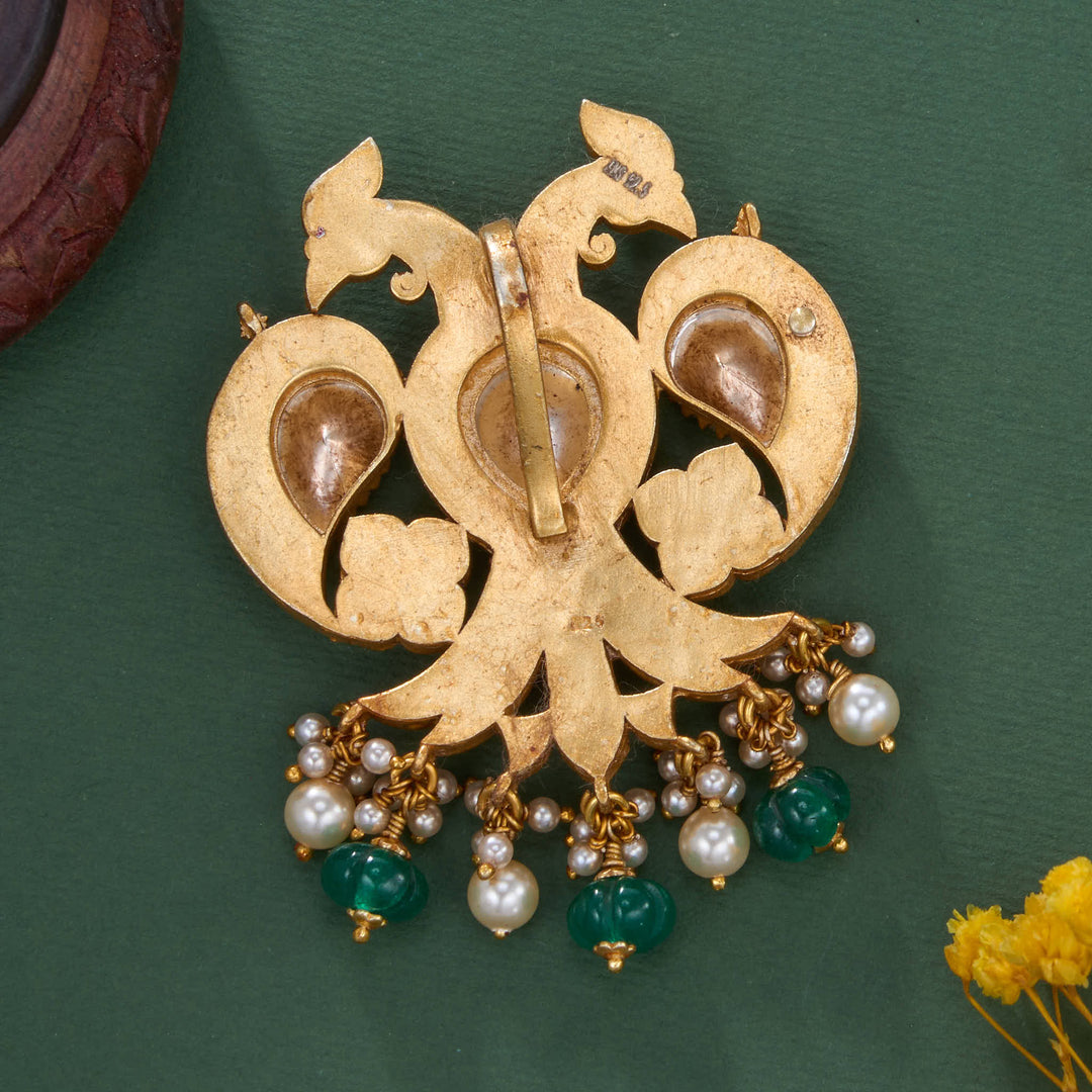Royal Gandabherunda Kundan Pendant