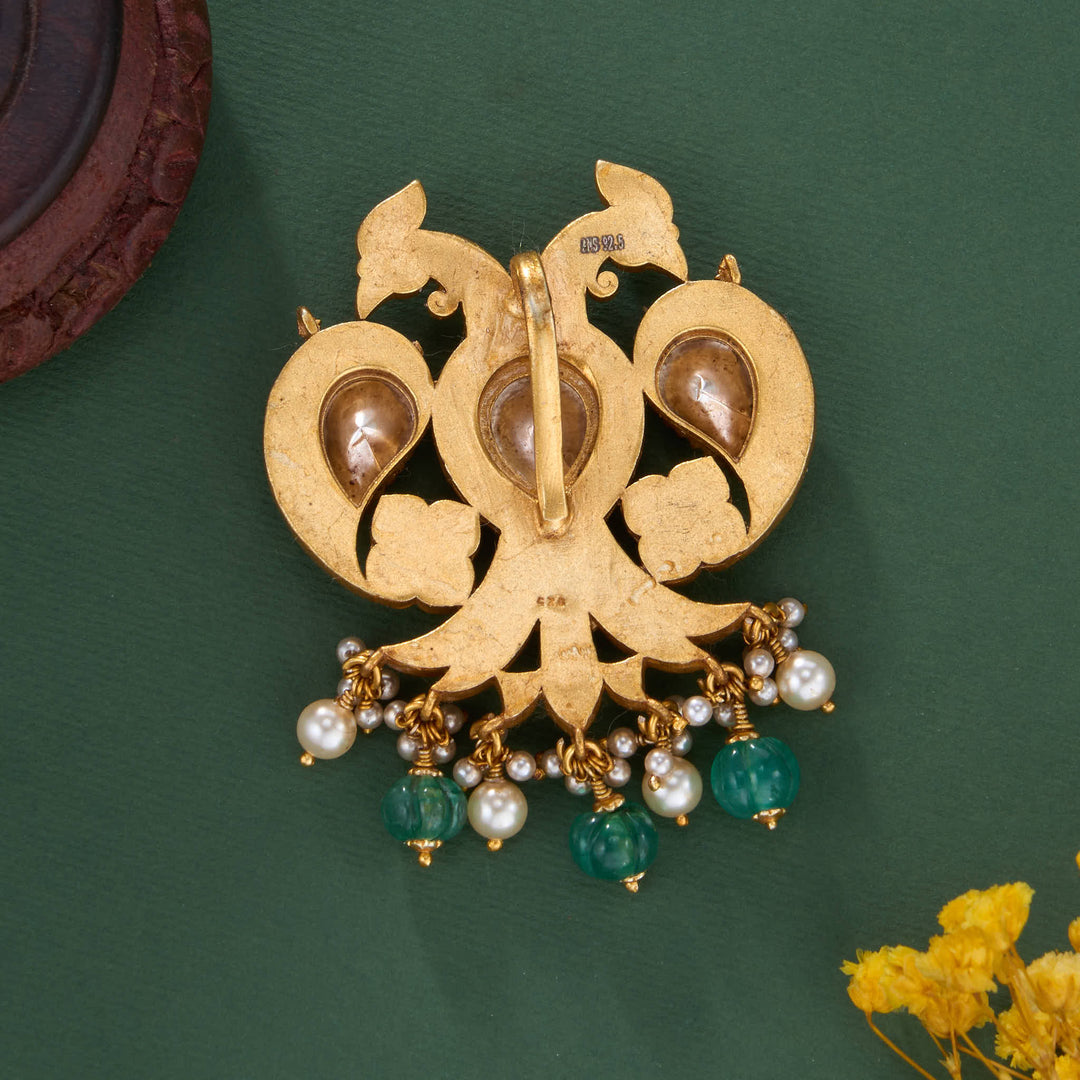 The Sacred Two-Headed Kundan Pendant