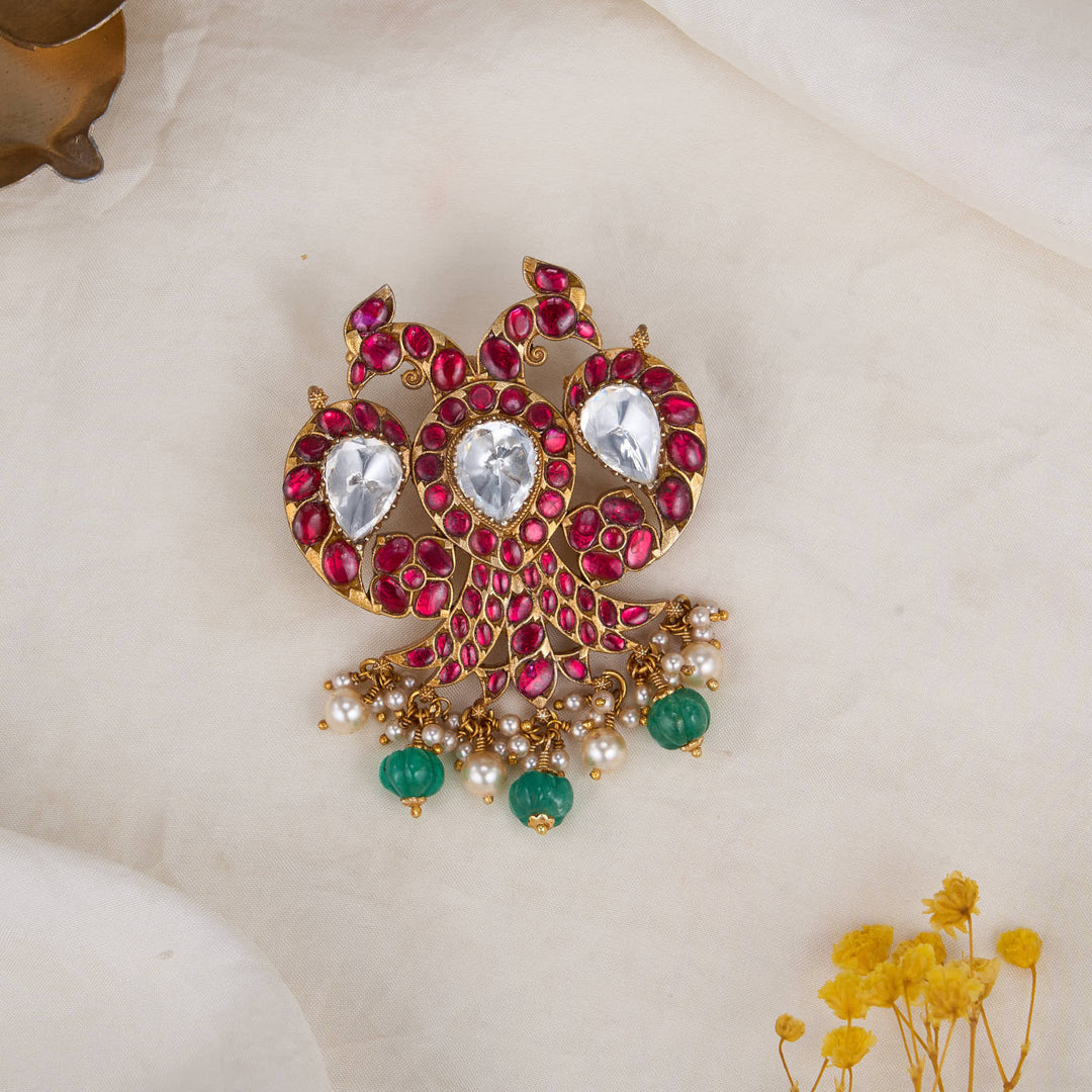 Madhira Bird Kundan Pendant