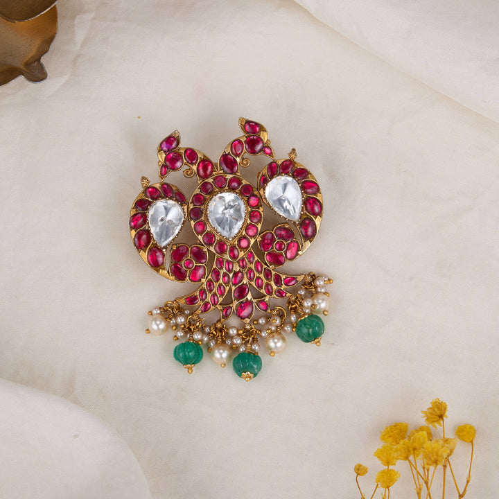 Madhira Bird Kundan Pendant