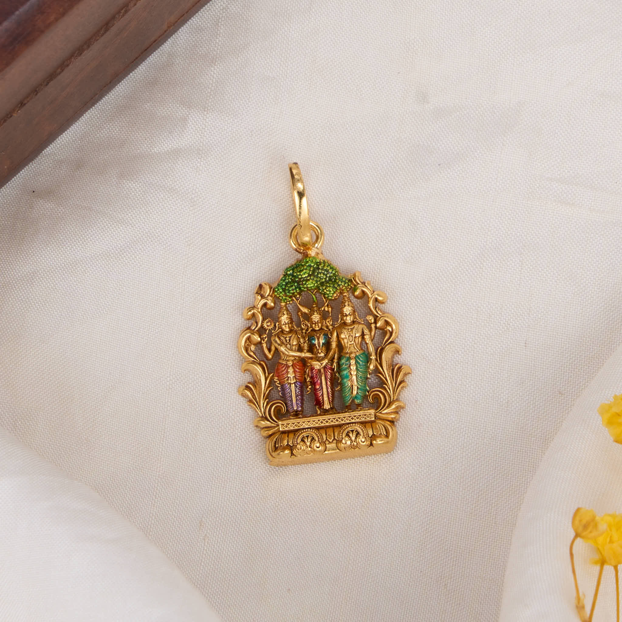 Antique Gold Plated Nagas Silver Pendant | Antique Silver Gold