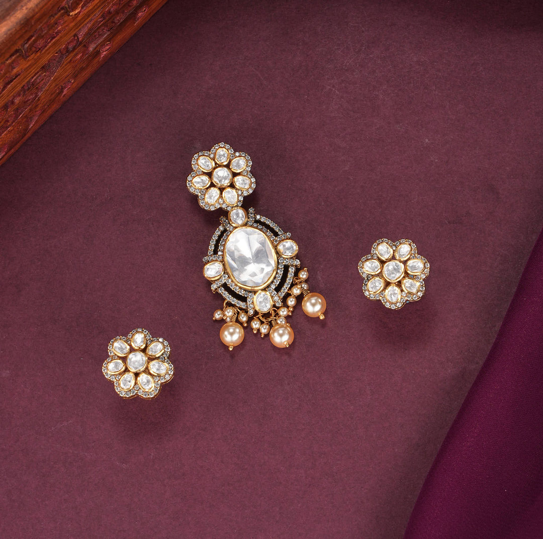 Amazing Moissanite Pendant Set