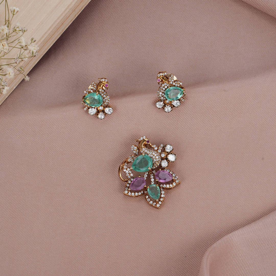Abinaa Victorian Pendant set